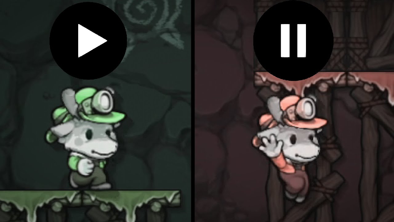 Spelunky 2, but the Video Pauses when I Leave the Ground
