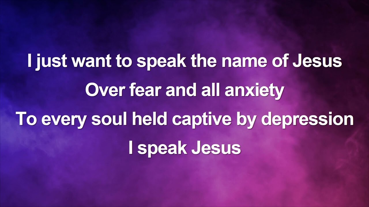 I speak Jesus Vocal (Key Bb)