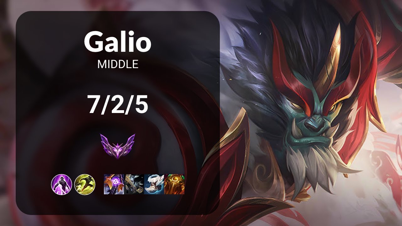 Galio vs Qiyana MIDDLE - KR MASTER Patch 15.2