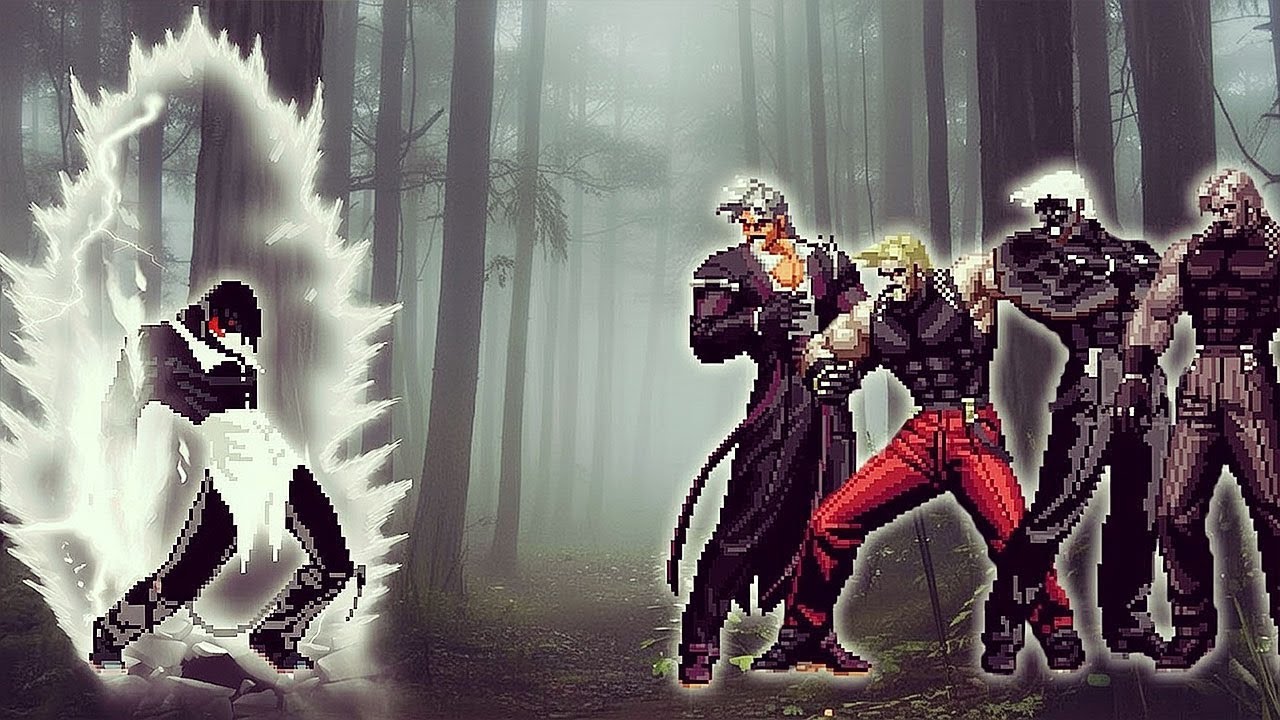 [KOF Mugen] Orochi Iori QS Vs Ultimate Bosses Rugal Team