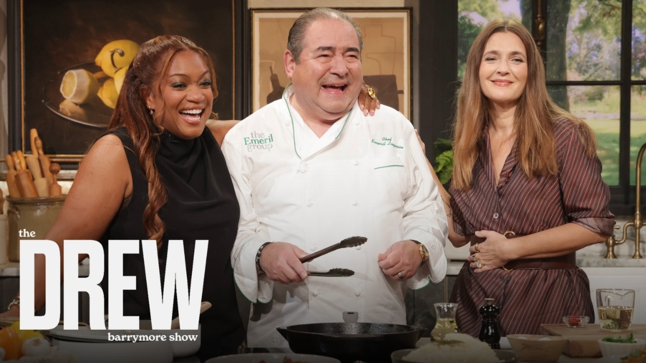 Sunny Anderson Has Emotional Reaction to Emeril Lagasse Reunion | The Drew Barrymore Show
