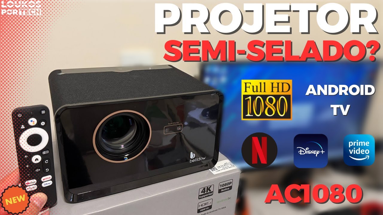 VOCÊ JÁ VIU PROJETOR SEMI-SELADO? 🤔 Novo BETTDOW AC1080 com Android TV Certificado!
