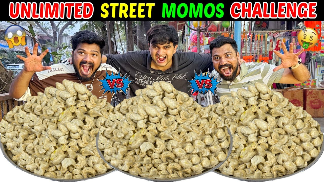 UNLIMITED STREET MOMOS EATING CHALLENGE при участии ААЮША САПРЫ | МУМБАЙ против ДЕЛИ 😱🔥