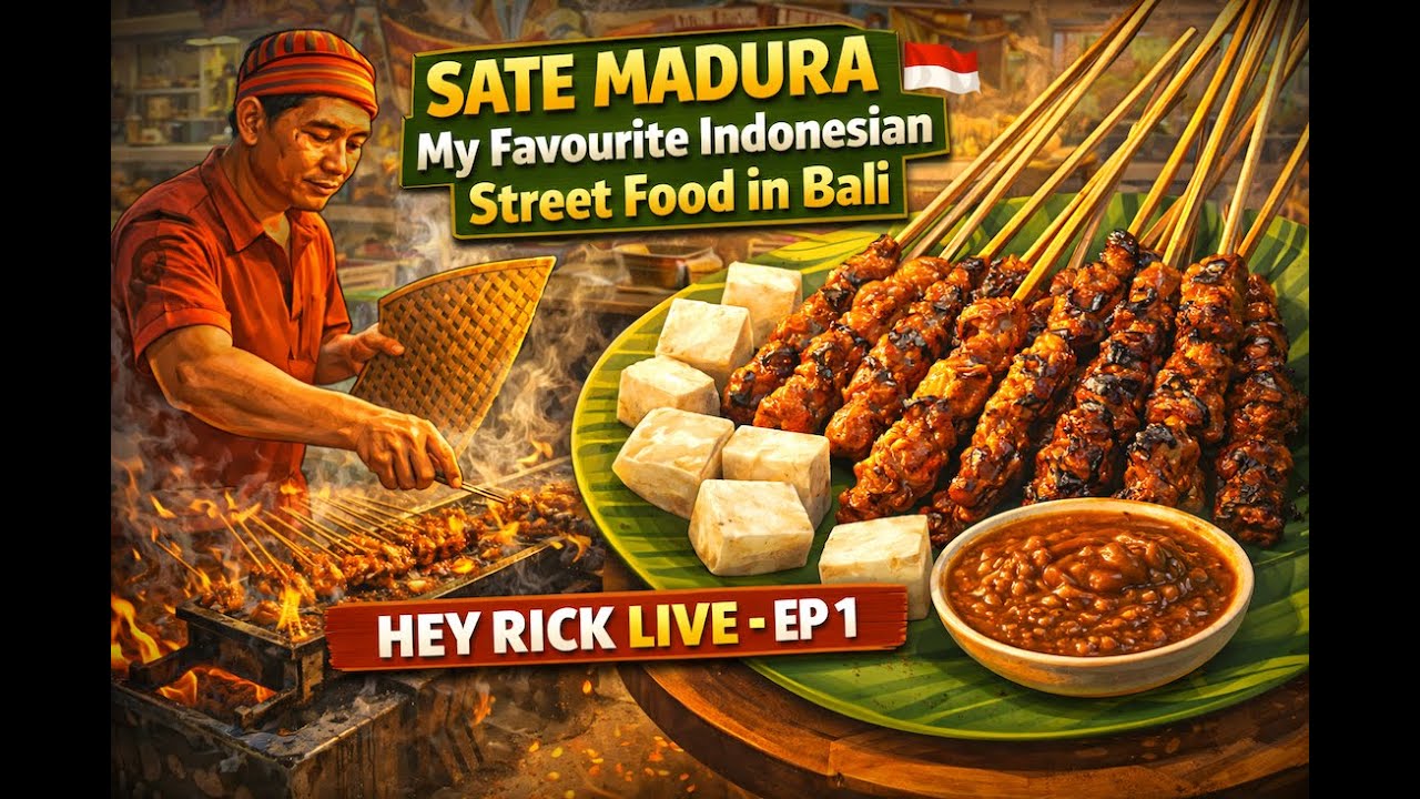 Sate Madura 🇮🇩 | My Favourite Indonesian Street Food in Bali