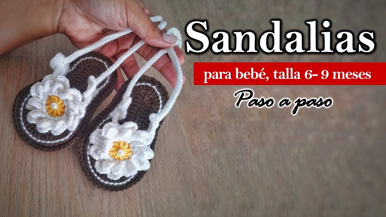 Como TEJER SANDALIAS para bebe A CROCHET, paso a paso (Auder Crochet)