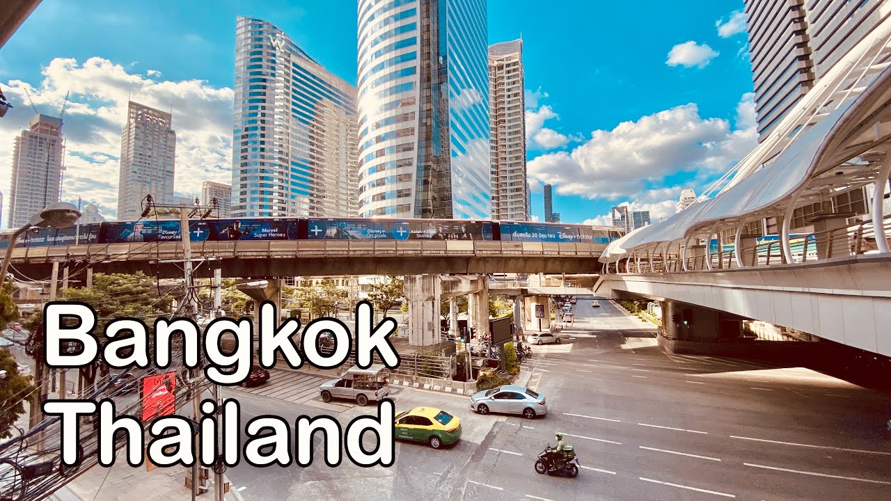 4K Bangkok Walk - N Sathon Rd at Daytime / Downtown Bangkok Walking Tour / Thailand 🇹🇭- 4K 60fps
