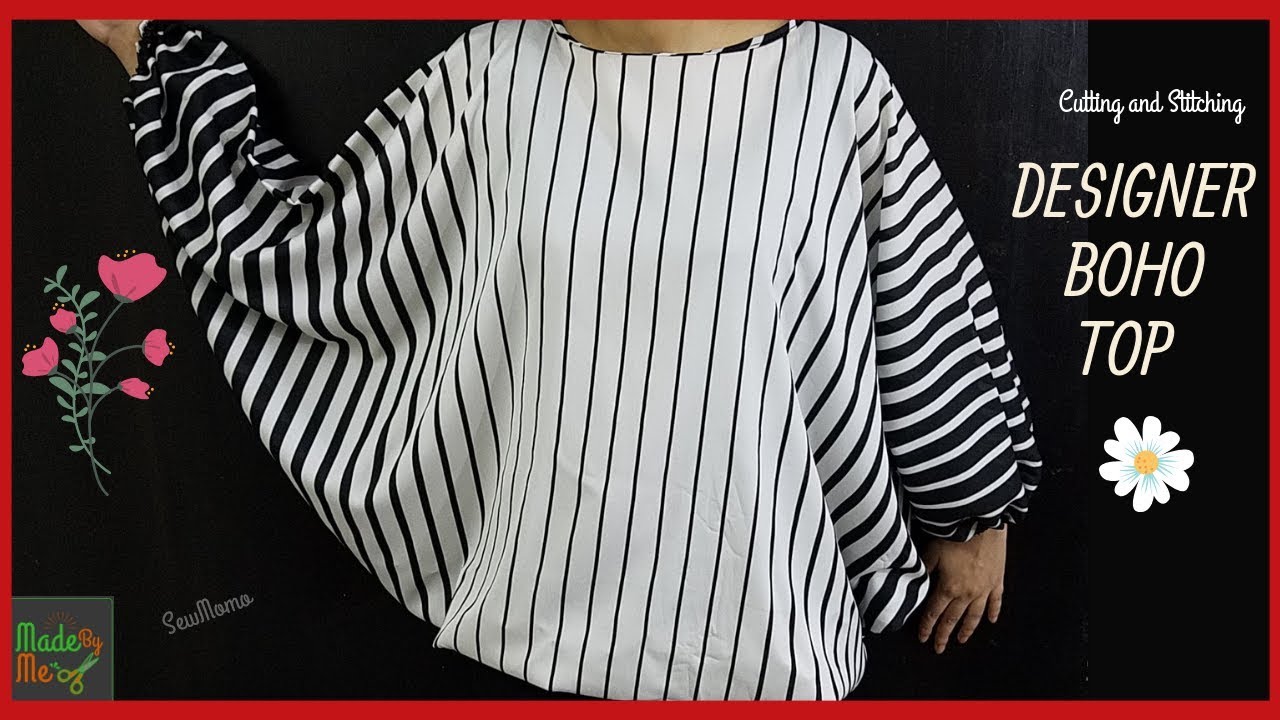 Designer Boho Top Cutting and Stitching by SewMomo | DIY DESIGNER TOP