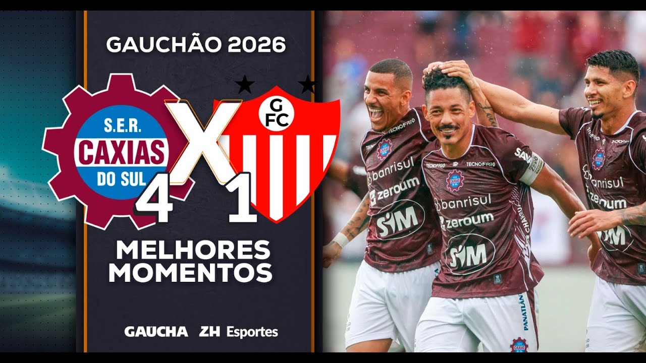 CAXIAS 4x1 GUARANY DE BAG&Eacute; | MELHORES MOMENTOS | GAUCH&Atilde;O | 18/01/2026