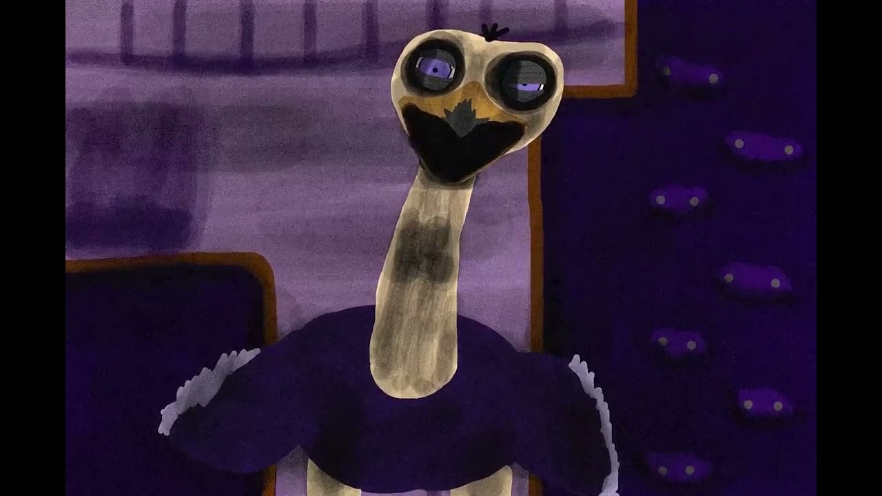 Parkour with Ozzy Ostrich (Willy's Wonderland VHS tape)