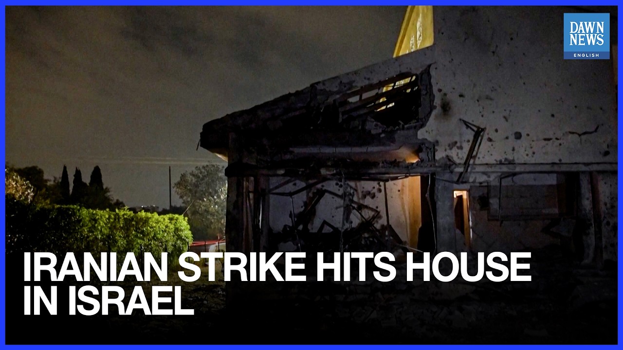 House in Central Israel Damaged by Latest Iranian Missile or Drone Strike | Dawn News English