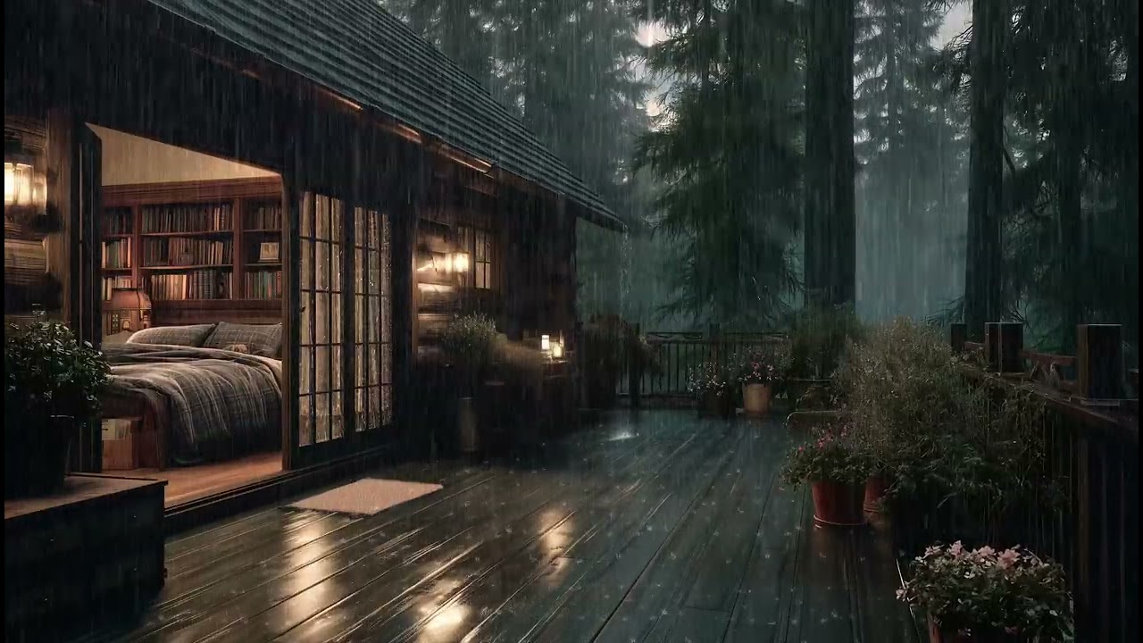 Cozy Forest Bedroom in the Rain 🌧 | Sleep Instantly with Nature Sounds
