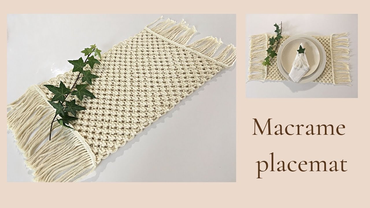 Macrame Placemat: A Beautiful and Unique Touch for Your Dining Experience | Size 36 cm x 27 cm
