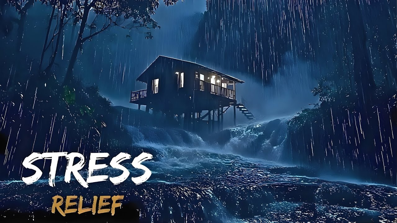🌧️ Heavy Rain and Thunder Sounds for Sleeping 🌲 99% Sleep Instantly ⛈️
