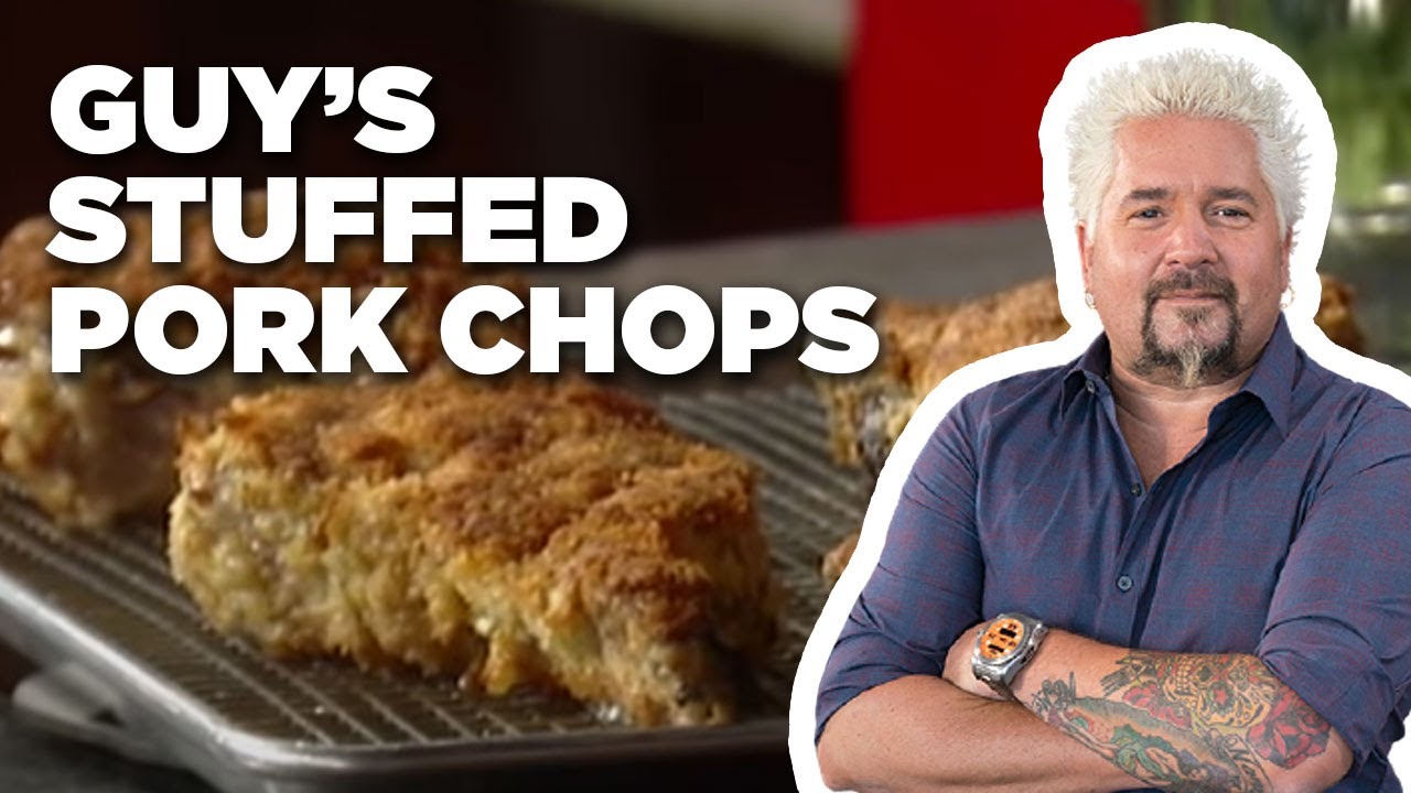 How to Make Guy's Stuffed Pork Chops | Guy's Big Bite | Food Network
