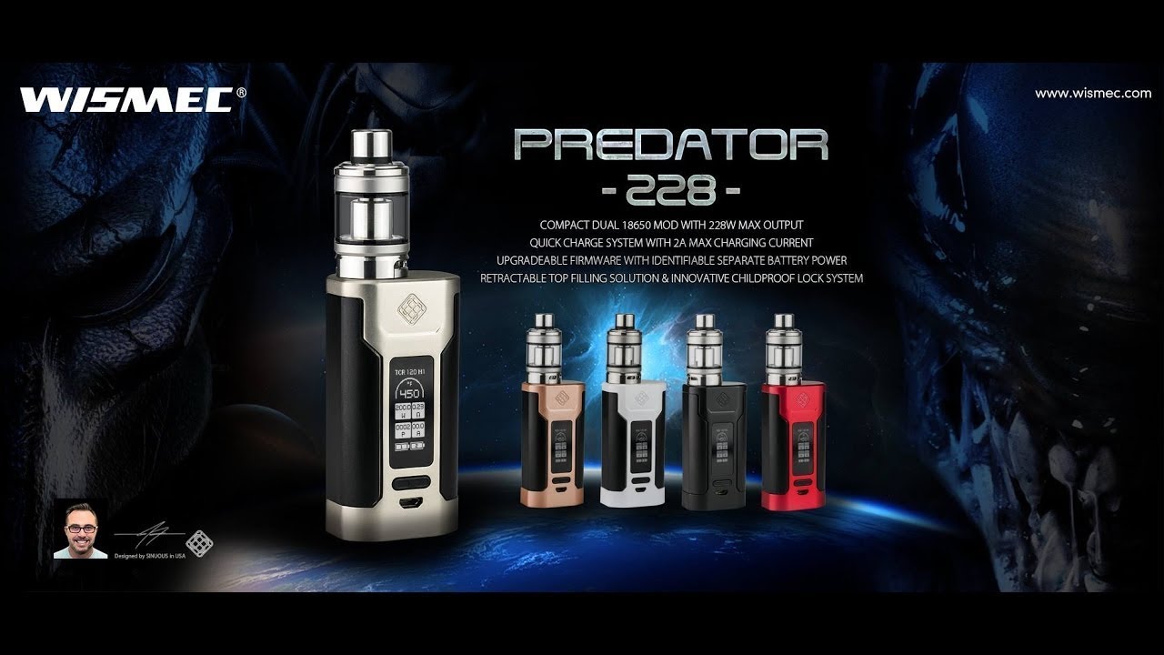 WISMEC Predator 228 TC 228W Box Mod | Review 2017