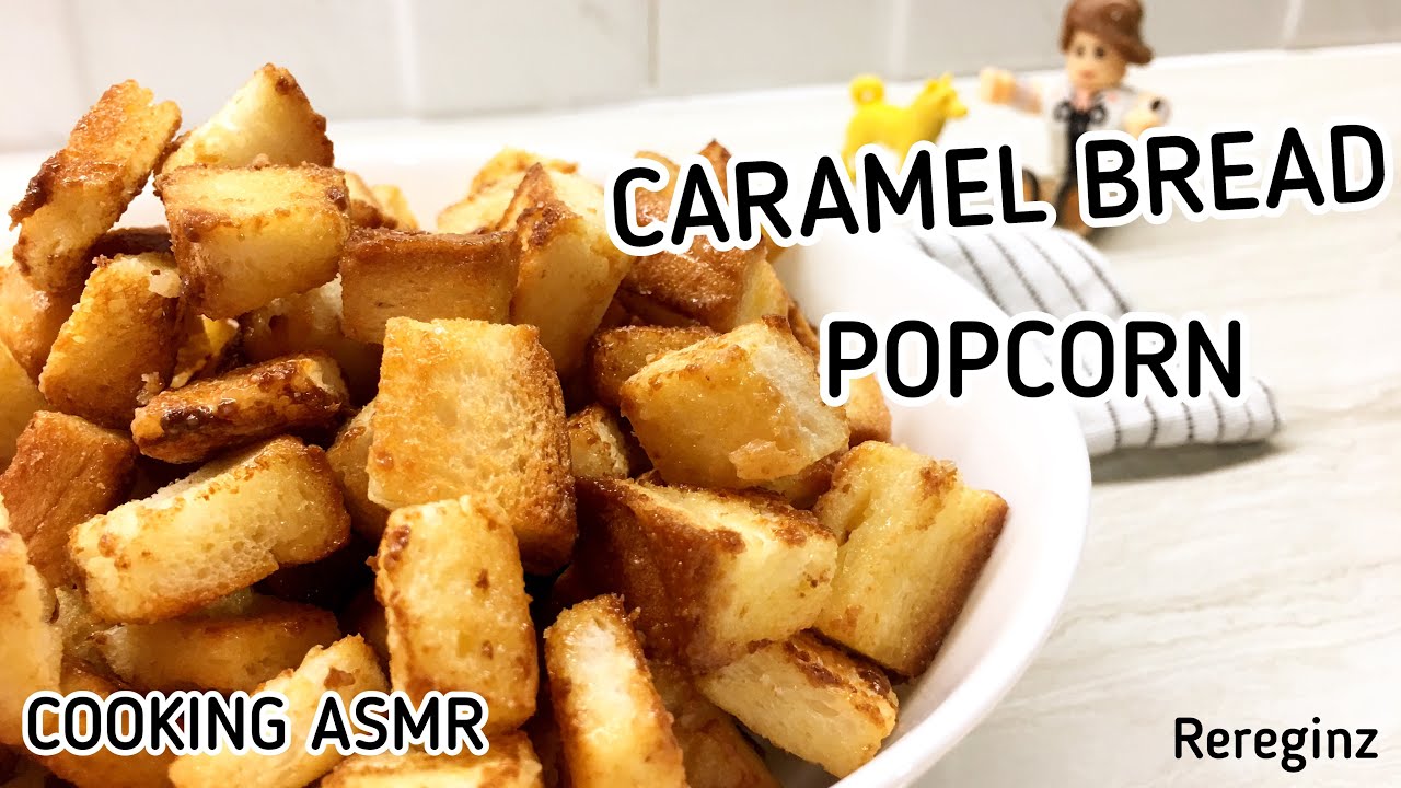 RESEP CARAMEL BREAD POPCORN (ROTI POPCORN) CEMILAN MUDAH ENAK [COOKING ASMR]