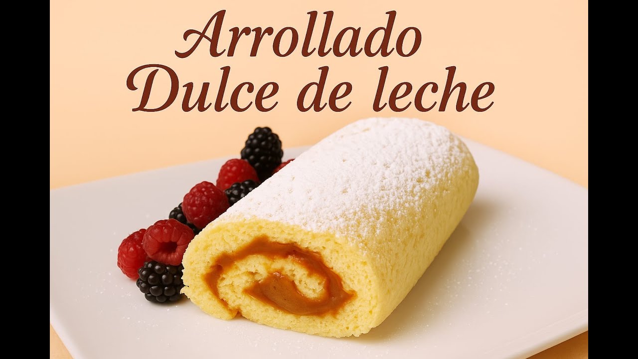 Arrollado clásico con dulce de leche | Receta fácil y esponjosa