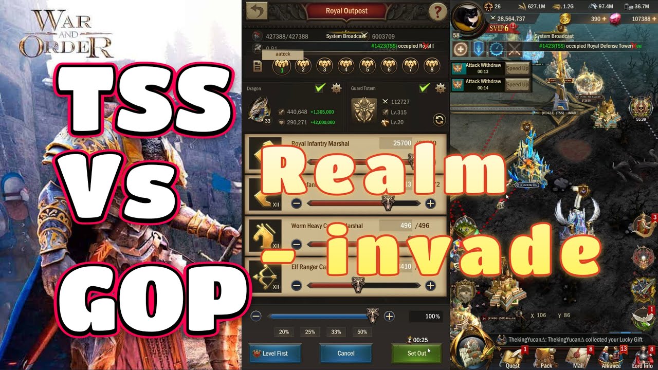 War and order :   TSS vs GOP on Realm invade ! semi finals