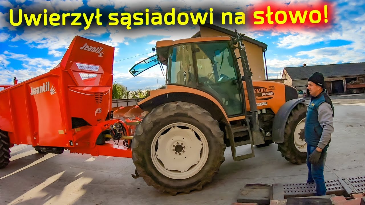 Kupił bo sąsiad chwalił 👉 Nowy rozrzutnik obornika Jeantil [Korbanek]