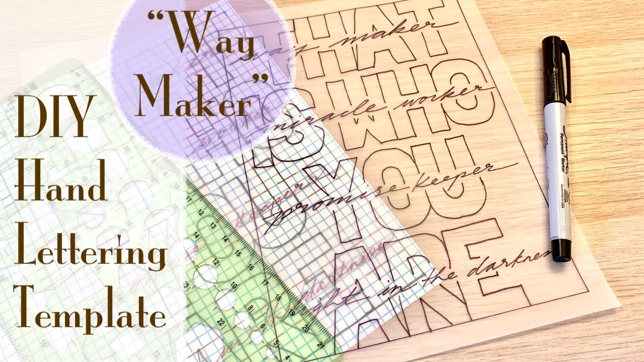 Hand Lettering: Way Maker | Bible Journaling Template
