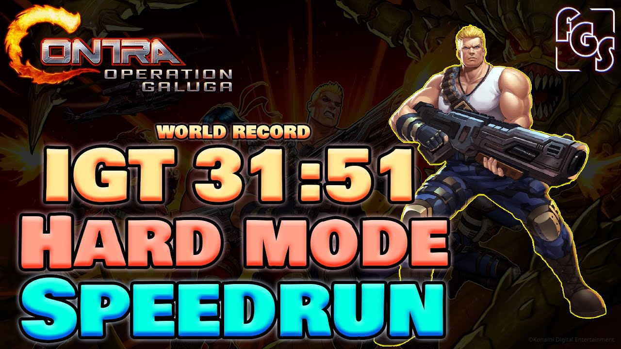 Contra Operation Galuga Speedrun IGT 31m51s (Bill Rizer / Hard / World Record)