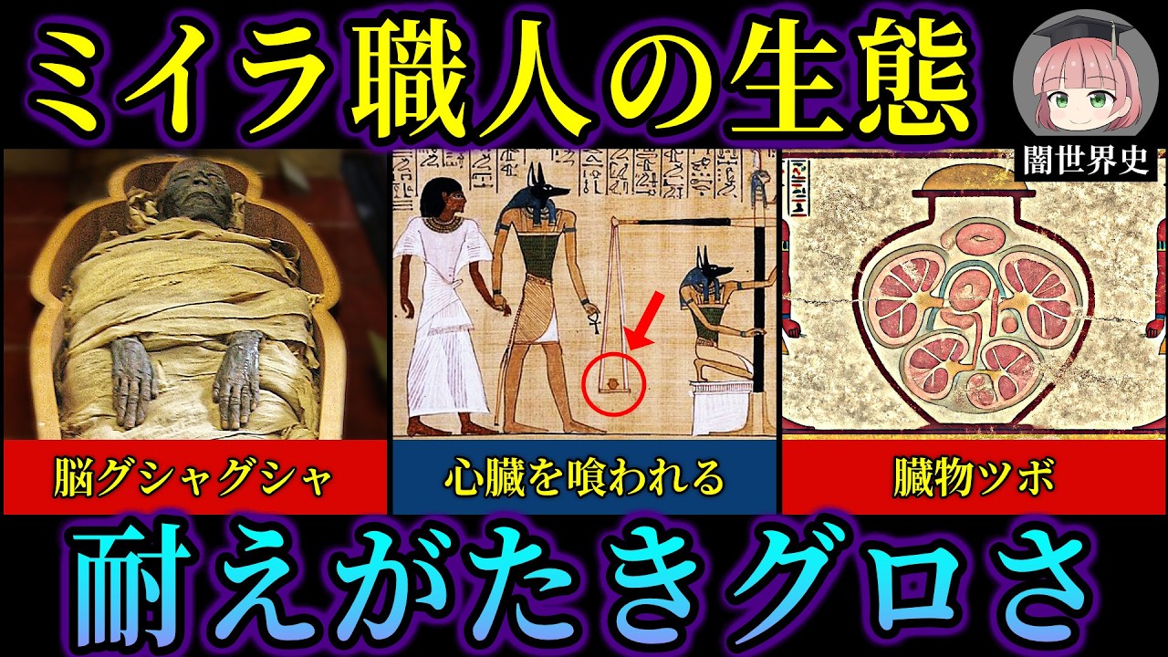 脳みそ不要論。古代エジプト「ミイラ作り」という仕事【ゆっくり歴史解説】