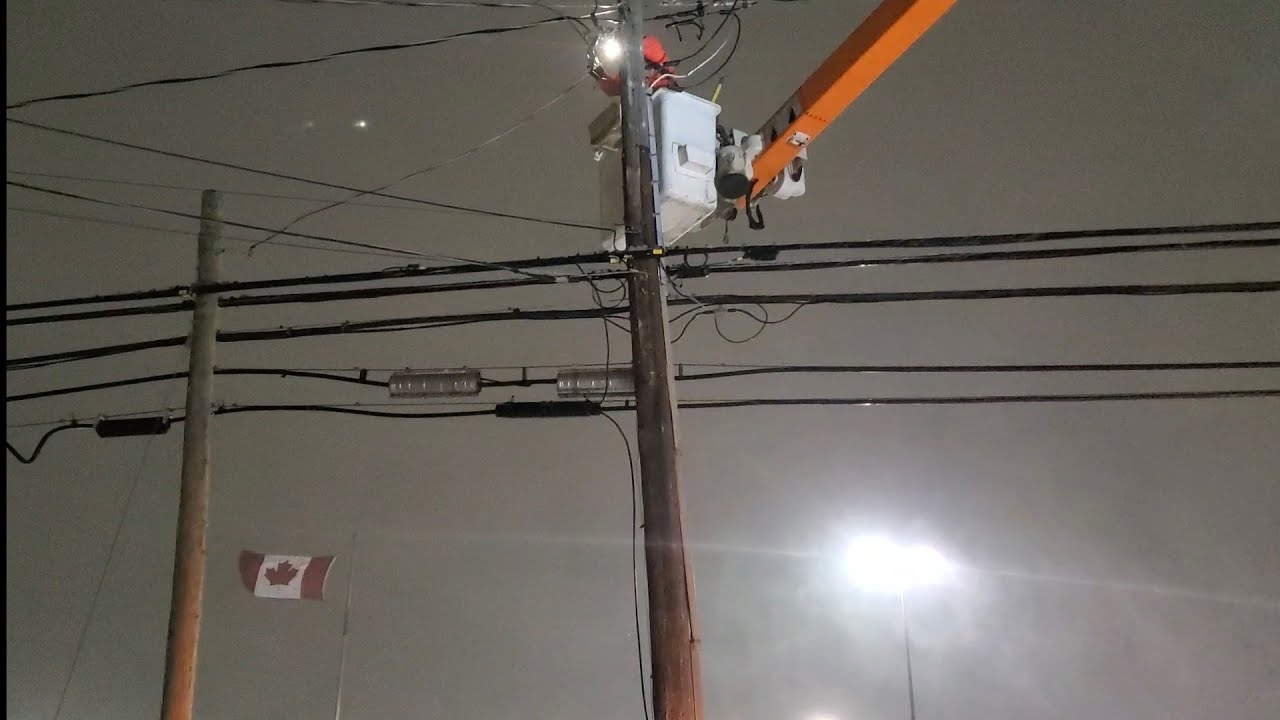 Powerline storm work - Raw footage