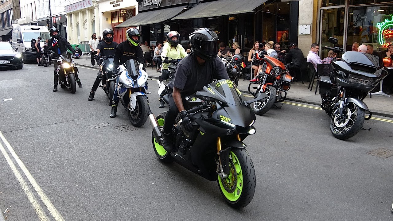 SUPERBIKES in London 2025.Yamaha R1,BMW S1000Rr,Ducati,Suzuki