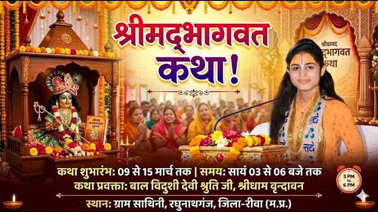 Day - 2,SHREEMAD BHAGWAT KATHA  ,devi shruti ji , sathini jila rewa
