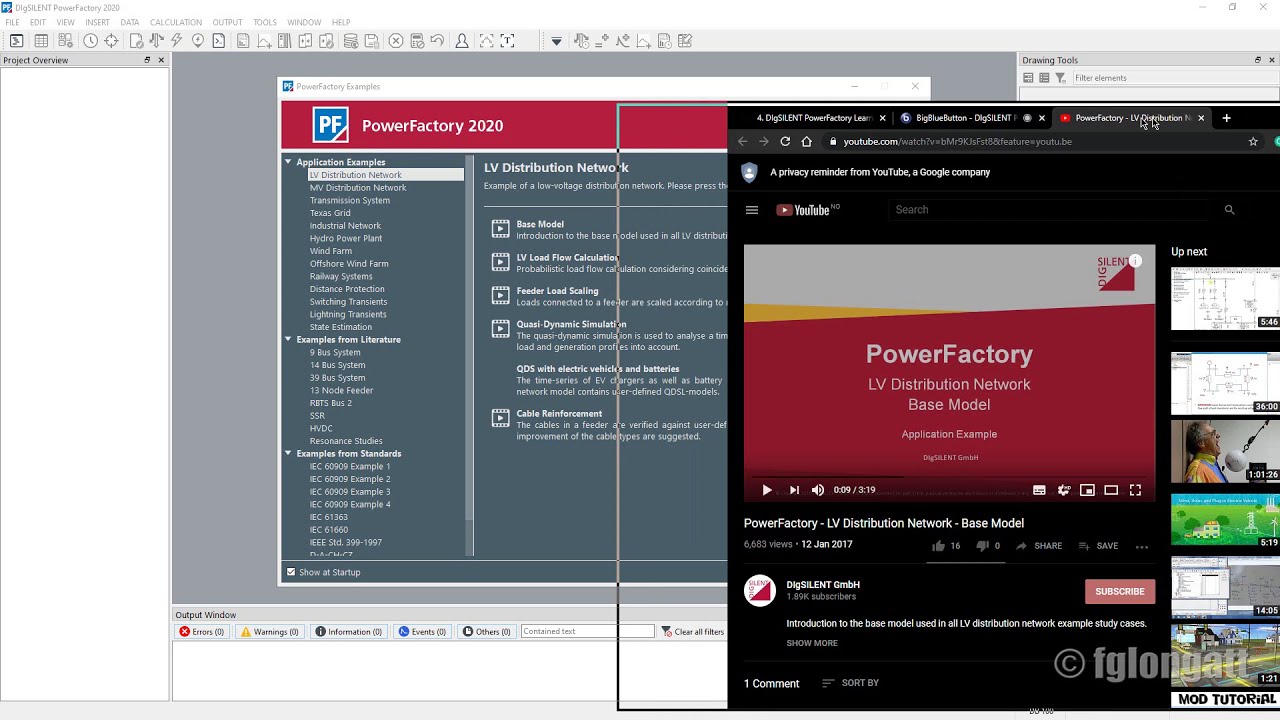 Creating a  Project and Build a Power System using DIgSILENT PowerFactory version 2020
