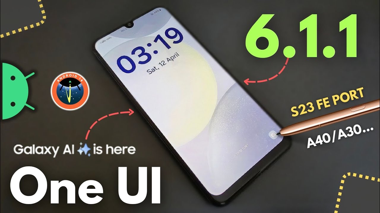 Install One Ui 6.1.1 Android on Samsung A30 - Galaxy AI Features!