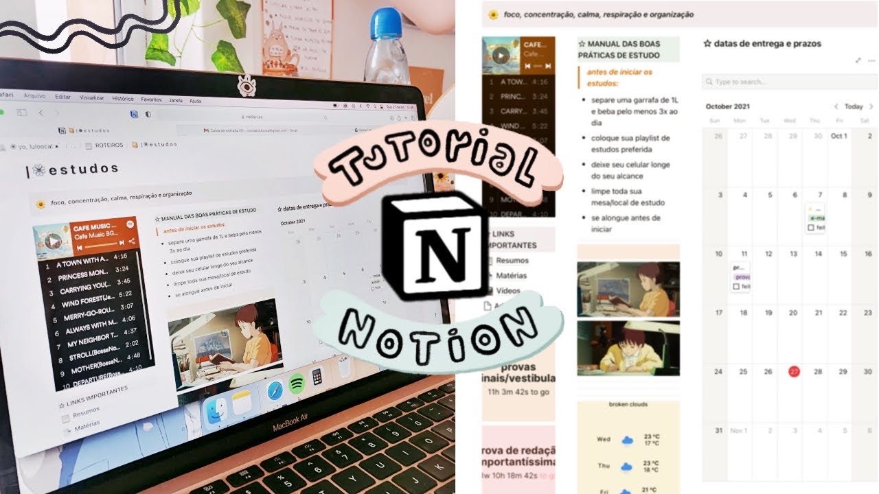 💻📔 tutorial no Notion // como organizar seus estudos + template para usar! ⭐️