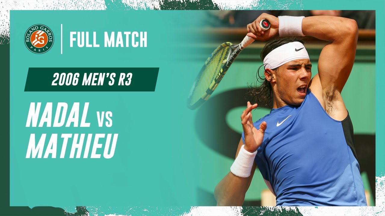 Nadal vs Mathieu 2006 Men's round 3 Full Match | Roland-Garros