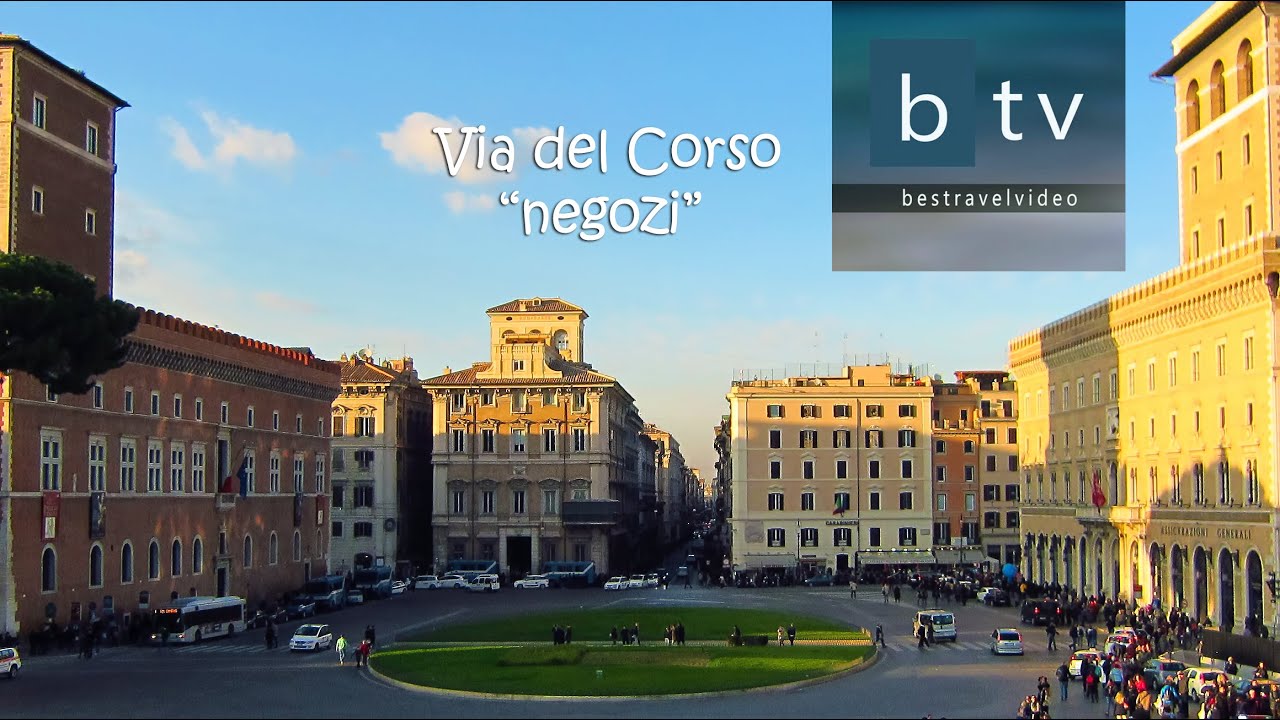 Walk along all 1.6 Km of Via del Corso Rome with a GoPro (time lapse)