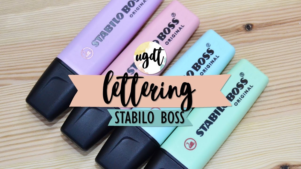 Lettering con subrayadores - Stabilo Boss pastel - Tutorial - UGDT