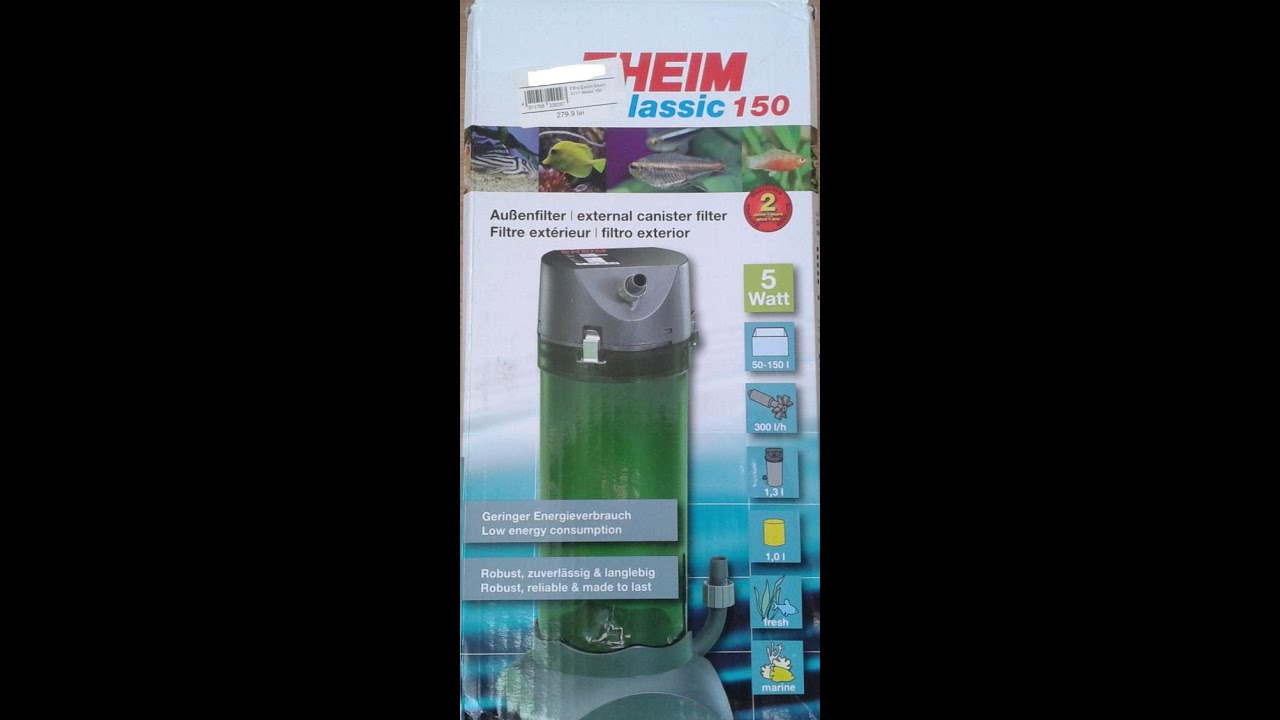 130 Filtru Extern Eheim Classic 150 - punere in functiune
