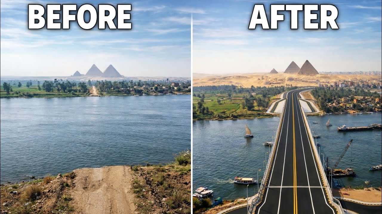 From Foundation to Mega Bridge: Complete Construction Process Over the Nile River