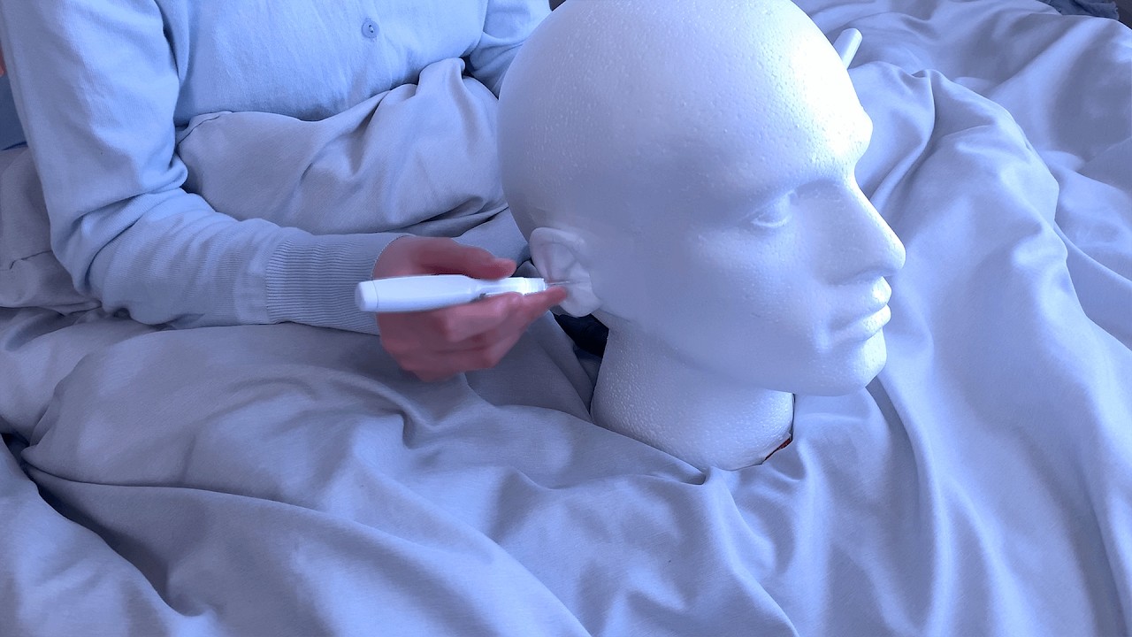 ACMP Fast Ear Cleaning of Both Ears Before Sleep in Bed 😴 SR3D dummy head / 高速耳かき