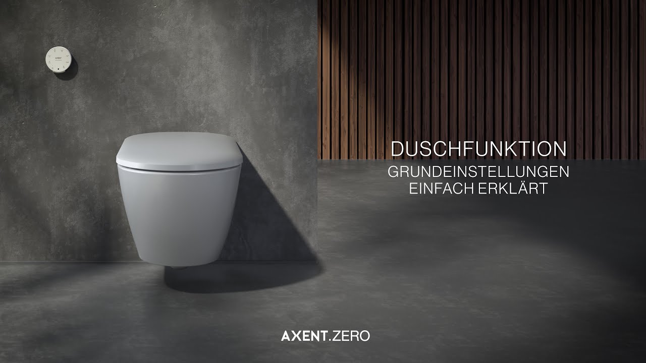 AXENT.ZERO Dusch-WC: Einstellungen für ein komfortables Duscherlebnis.