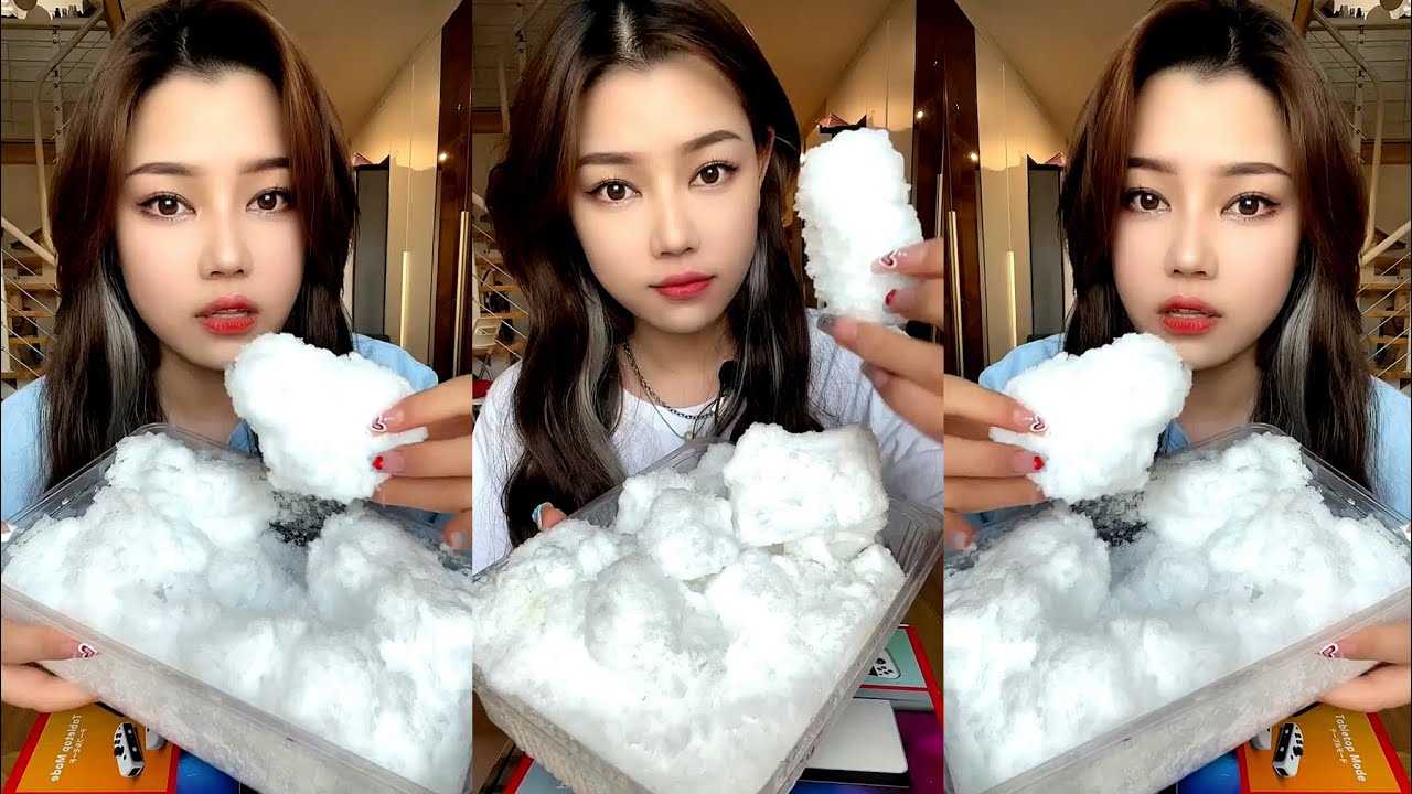SOLO SUN GIRL | WHITE ICE / SHAVED ICE / FREEZER FROST / SOFT ICE. ICE EATING