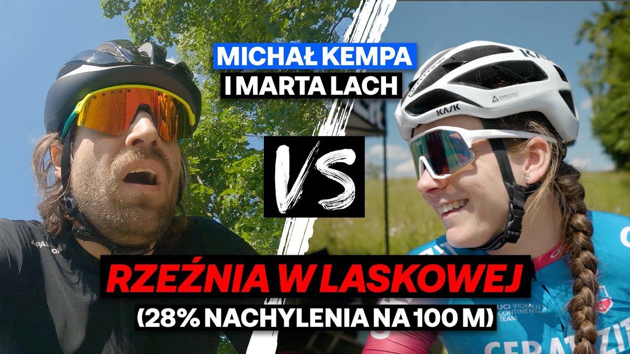 Michał Kempa zmierzył się z ZAWODOWĄ KOLARKĄ na NAJBARDZIEJ STROMYM podjeździe w Polsce!