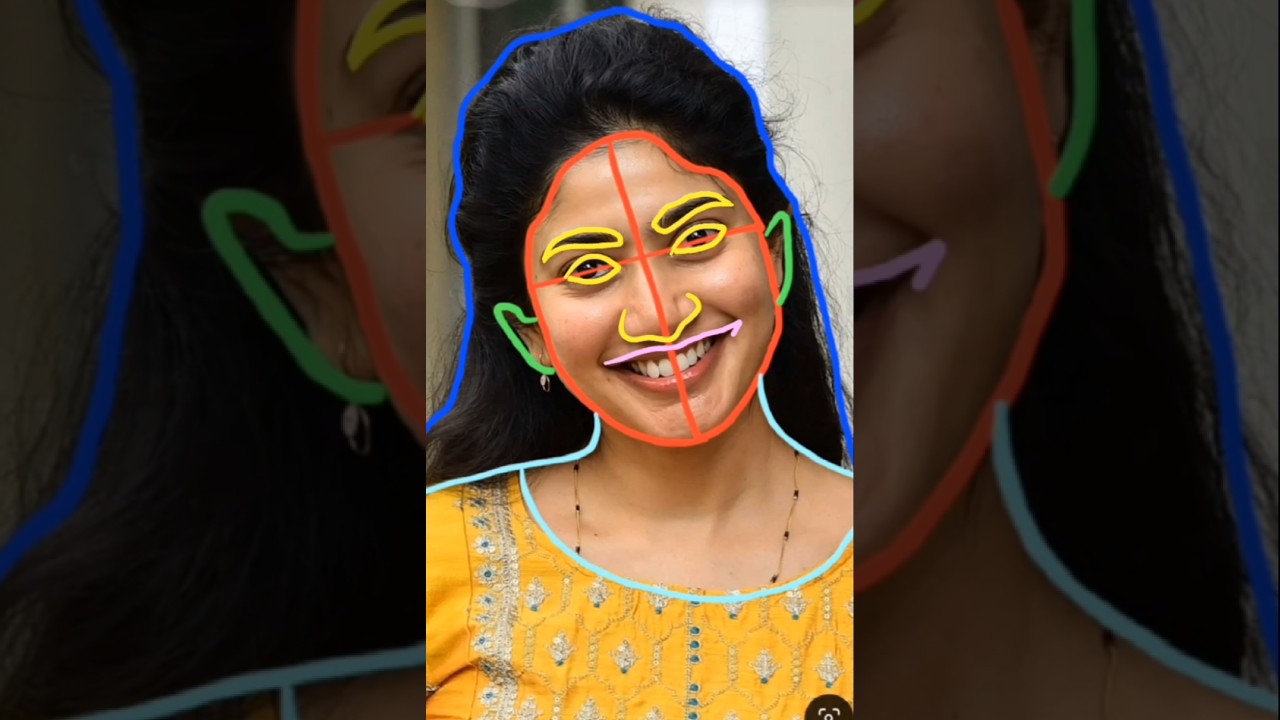 how to draw sai pallavi step by step easy