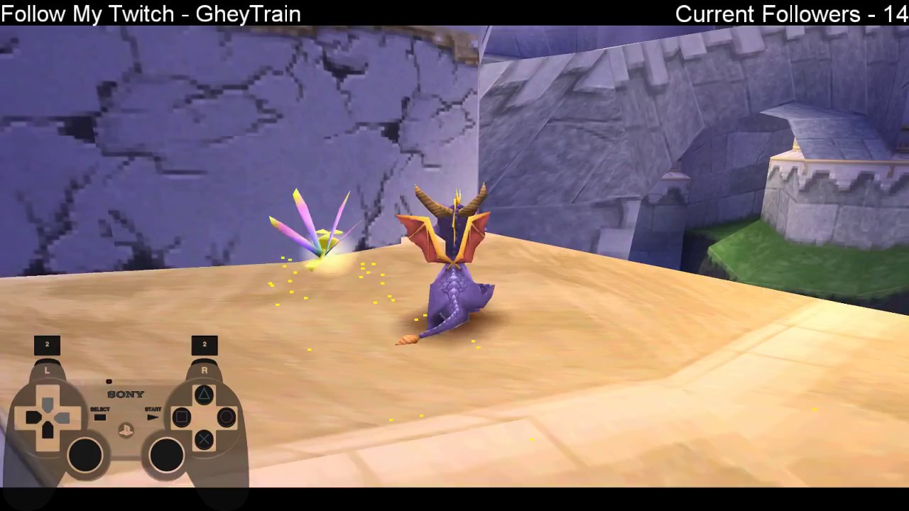 Spyro 2 - Autumn Plains Climb Skip Glitch (Controller Mapped)