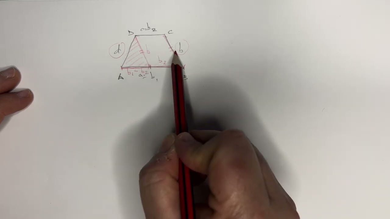 Construcción de un trapecio dadas las dos bases y dos lados (dados los cuatro lados)