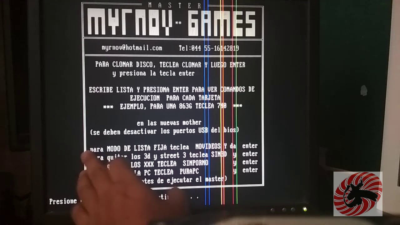 Instalacion de multijuegos basado en MSdos, en tarjeta compatible