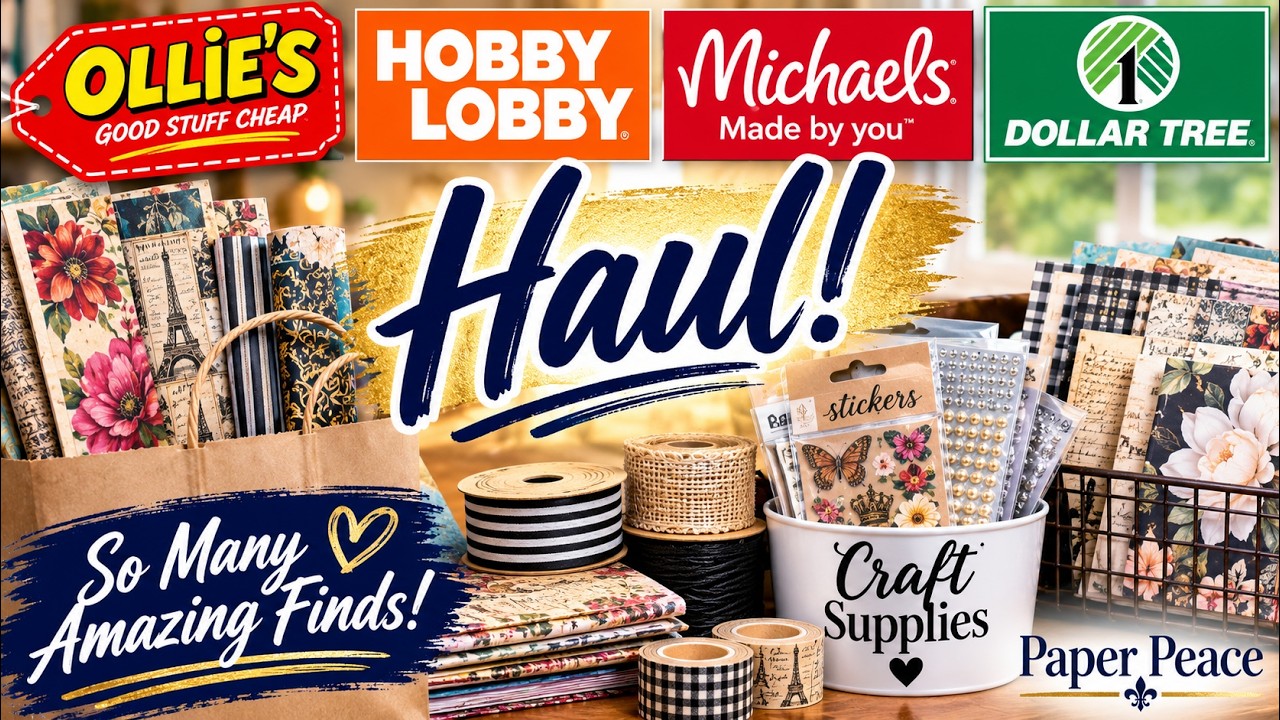 Большая распаковка товаров для рукоделия | Находки из Ollie&rsquo;s, Hobby Lobby, Michaels и Dollar Tree!