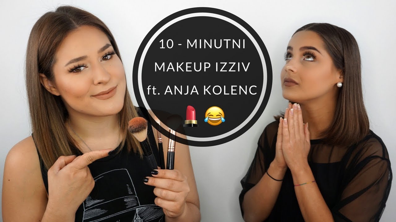 ALI NAMA JE USPELO?! 10-MINUTNI MAKEUP IZZIV ft. ANJA KOLENC | KatjaSpanka