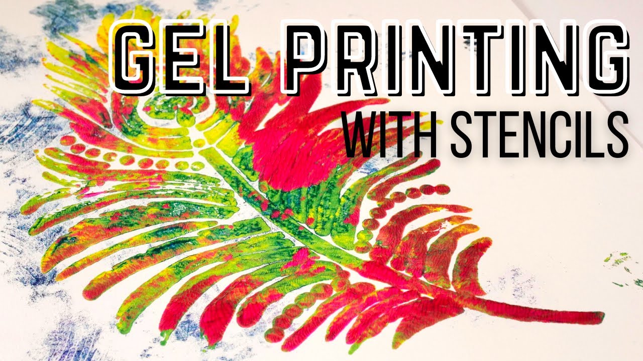 Gel Printing with Stencils and Masks | Step by Step Tutorial for Unique Monoprints