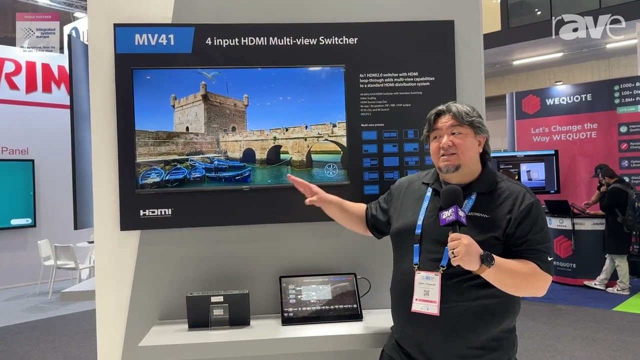 ISE 2024: BluStream Launches MV41 Four-Input HDMI Multi-View Switcher