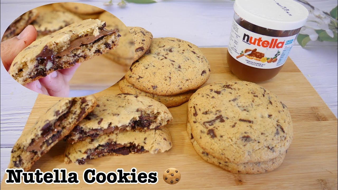 คุ้กกี้นูเทลล่า Nutella Cookies | คุ้กกี้นูเทลล่า คุ้กกี้ลาวา กรอบนอก นุ่มใน สอดไส้นูเทลล่า